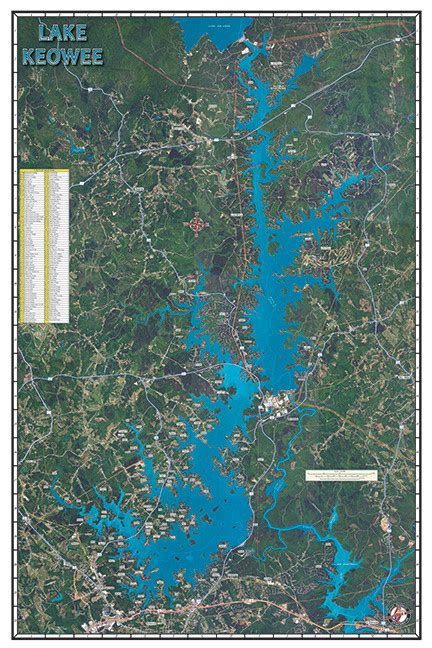 This map shows the layout of lake keowee, as well as major roads, local towns, and popular communities. Lake Keowee Subdivision Map #S324 - Kingfisher Maps, Inc.