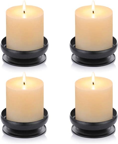 Pcs Of 4 Spike Candle Holder Iron Candle Plate Pillar Candle Holder