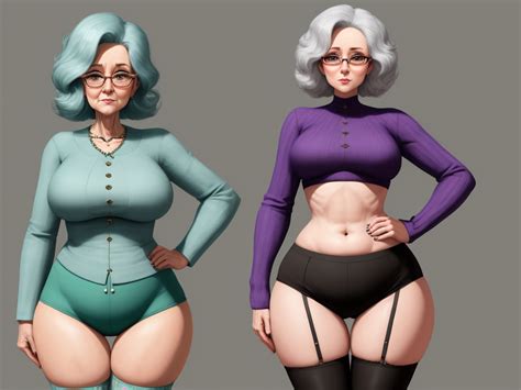 High Res Image Granny Wide Hips Thigh Gap