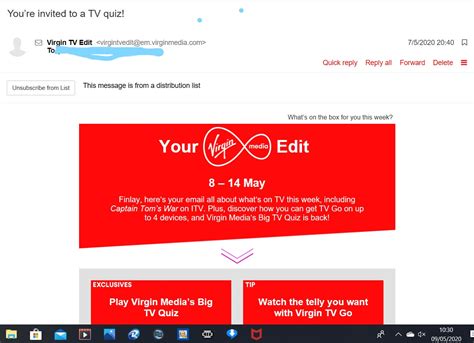 Re Subscribe To Virgin Email Distribution List Virgin Media Community 4248582
