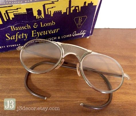 vintage bausch and lomb optical co safety glasses in original