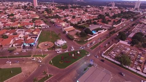 Entardecer Na Cidade De Rondonópolis Mato Grosso Imagens Aéreas