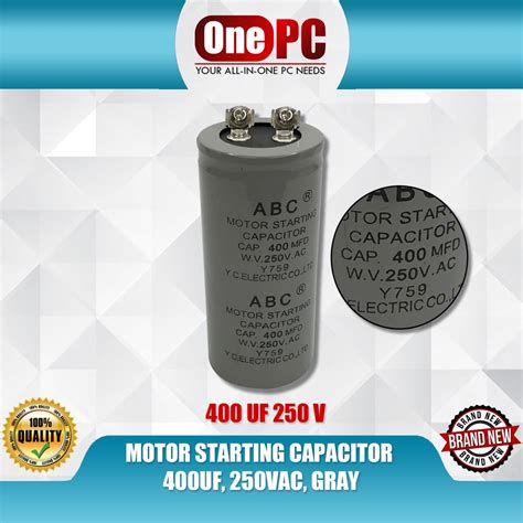 Motor Starting Capacitor 400uf 250vac Gray Shopee Philippines