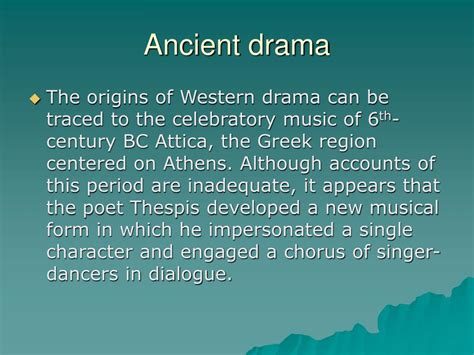 Ppt A Brief History Of Drama Powerpoint Presentation Free Download