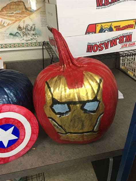 20 Iron Man Pumpkin Painting