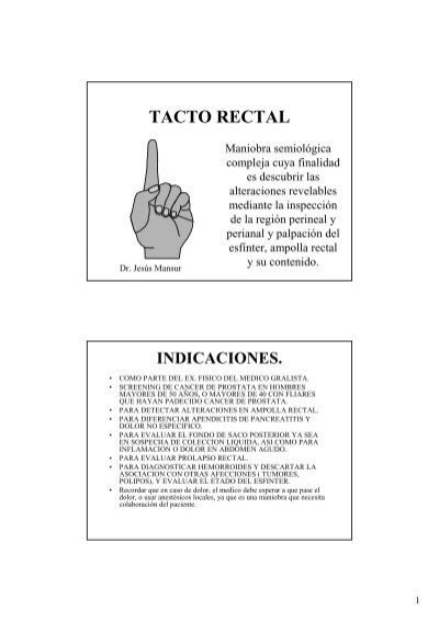 Tacto Rectal S Lo Lectura