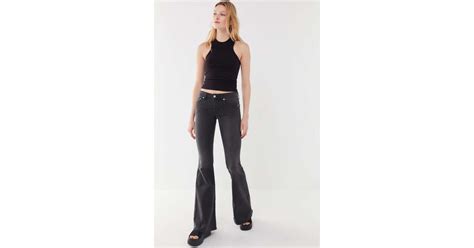 Bdg Reese Low Rise Flare Jean In Black Lyst