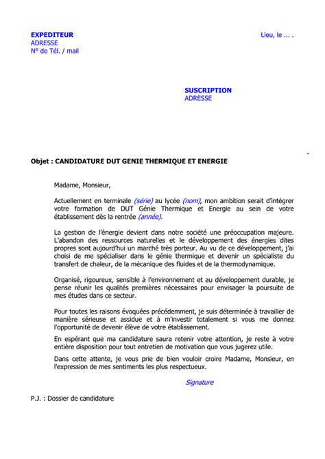 Lettre De Motivation Master Développement Durable