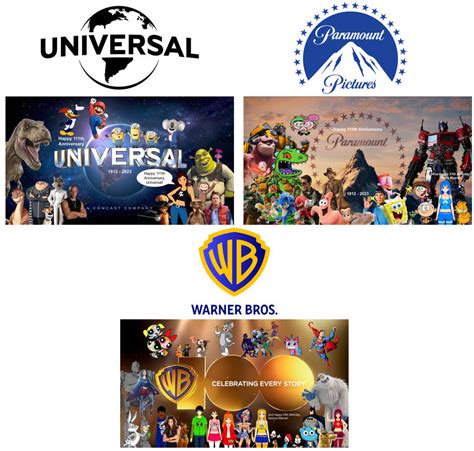 Universal Vs Paramount Vs Warner Bros Wb By Newspongebobfan21 On