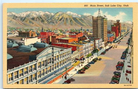 Salt Lake City Utah~main Street Salt Lake City Utah Aerial View
