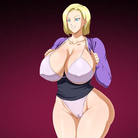 Rule 34 1girls Android 18 Animated Blonde Blonde Hair Blue Eyes Cameltoe Cleavage Curvy Dragon