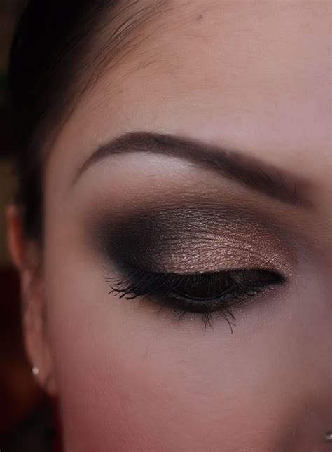 Black And Shimmery Nude Smokey Eye Part 1 And 2