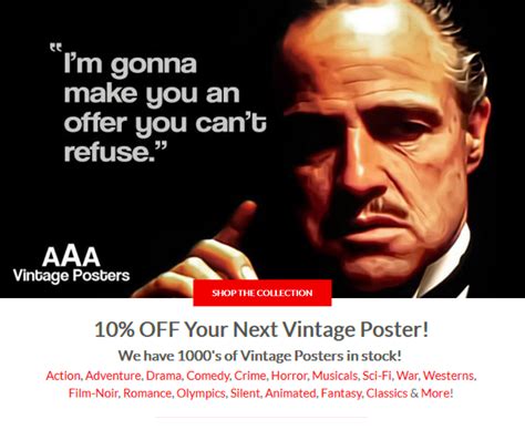 🎬10 Off Your Next Vintage Poster📽️ We Have 1000s Of Vintage Posters
