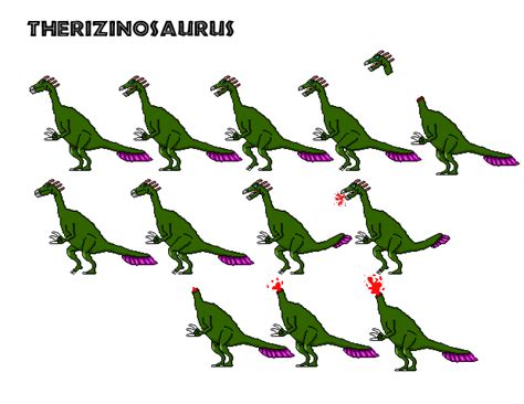 Therizinosaurus Sprite Sheet By Generalhelghast On Deviantart
