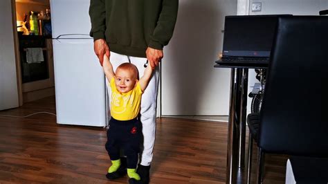 Baby Does First Steps How To Teach Your Baby To Walk Youtube