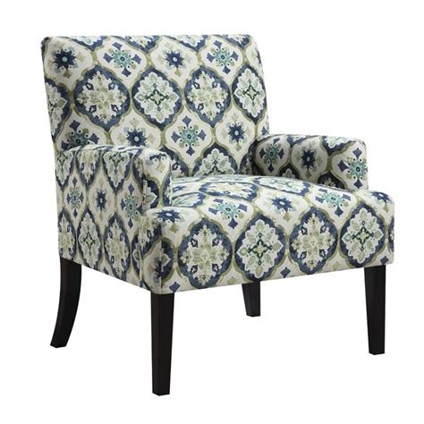 Whether youre looking for an armless upholstered or modern accent chair these red accent. Coaster Geometric Pattern Accent Chair in Blue and Green ...