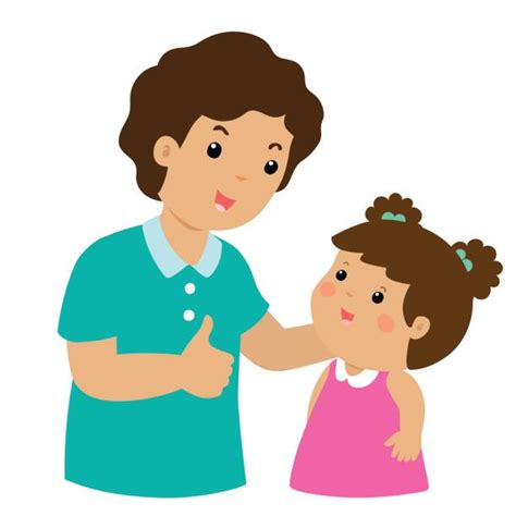 Parent Child Encourage Illustrations Royalty Free Vector Graphics