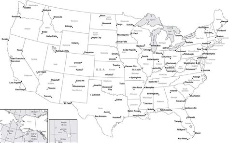 Fetch Map Of Usa Showing Major Cities Free Photos