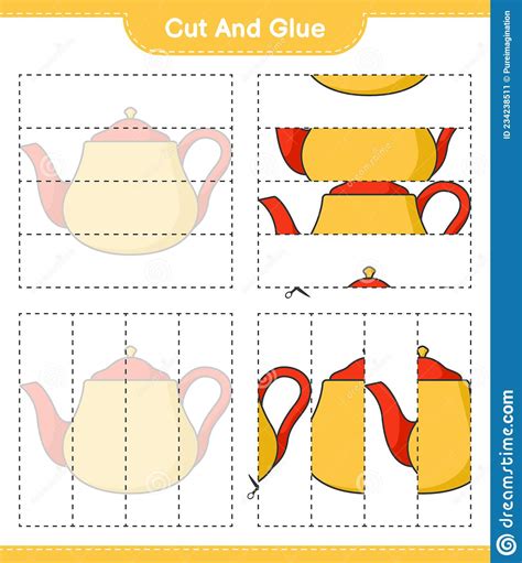 Cut And Glue Cut Parts Of Teapot And Glue Them Educational Children