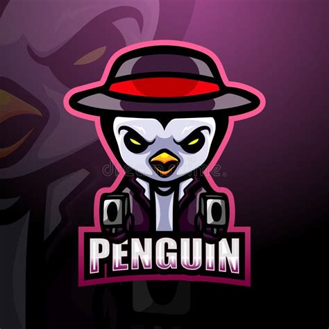 Penguin Esport Mascot Logo Design Stock Vector Illustration Of Club