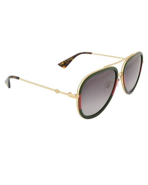 Gucci Gg0062s Bee Detail Aviator Sunglasses In Metallic For Men Lyst