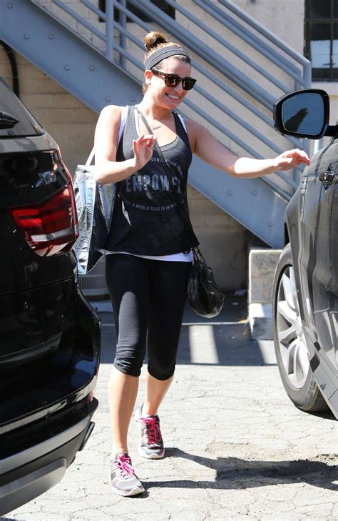 Lea Michele In Leggings At Yoga 12 Gotceleb