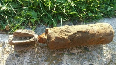 Military Bomb Squad Denonates Mortar Shell Found Near Second World War
