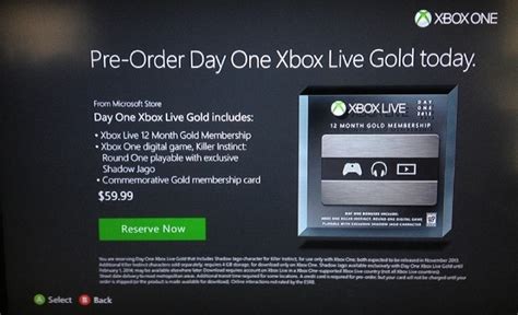 Microsoft Opens Pre Orders For Day One Xbox Live Gold Membership Neowin