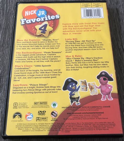 Nick Jr Favorites Vol 4 DVD Blues Clues Grelly USA