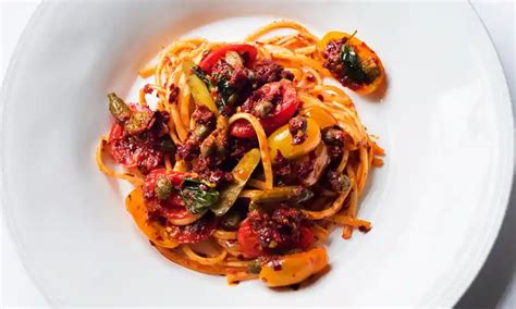 Nigel Slaters Linguine With Nduja And Tomatoes Recipe Food The Guardian Tomato Recipes