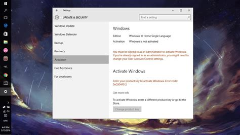 Windows Not Activated Error 0xc004f012 Rwindows10