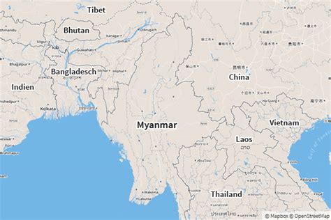 Die freie und zeitlich unbeschränkte. Landkarte Von Myanmar