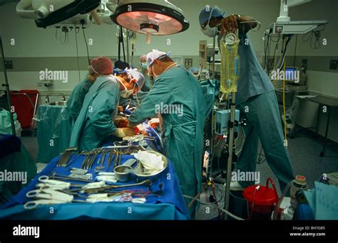 Surgeons Performs Open Heart Surgery During A Procedure At The Private