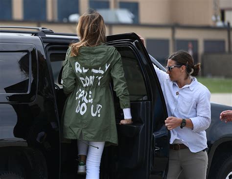 Melania Trump Seen Wearing I Dont Care Jacket The New Yorker