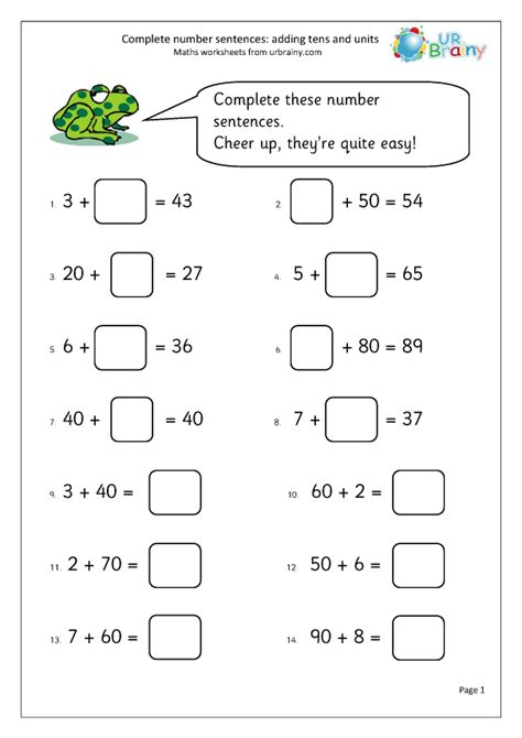 Complete Number Sentences Addition Year 2 Aged 6 7 By