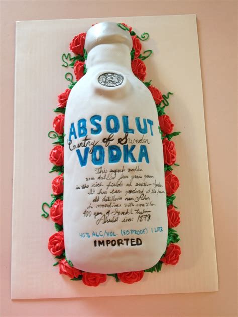 Topics include delicious recipes, advice from food experts, hot restaurants, party tips, and menus. Absolut Vodka Cake - CakeCentral.com
