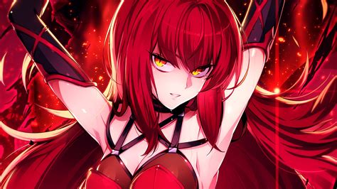 Wallpaper Redhead Anime Girls Red Cleavage Sword Bodysuit No