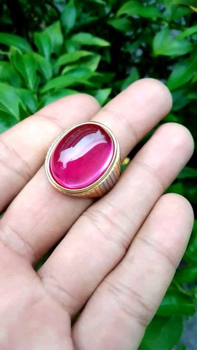 Cincin Batu Merah Delima Siam Rose Original Bangkok Lazada Indonesia