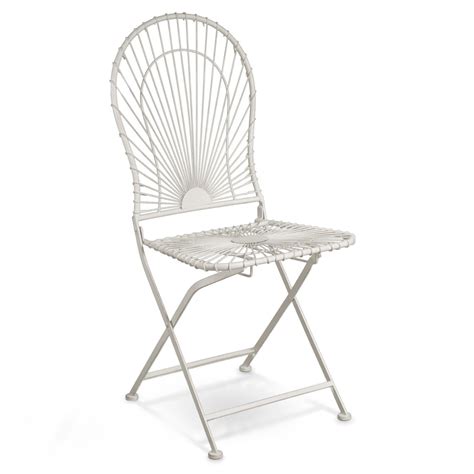 Metal folding chairs are an asset no university, school, caterer or church can do without. Alessia Antique Ivory Metal Folding Patio Bistro Chair ...