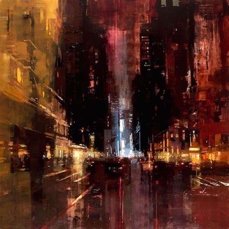 City Streets Vibrate In These Oil Paintings City Painting City Art