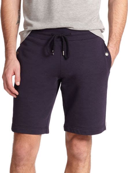 Moncler Drawstring Sweat Shorts In Blue For Men Dark Blue Lyst