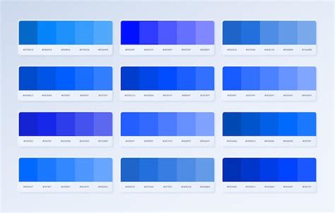 Premium Vector Blue Pantone Colour Catalog Guide Fresh Style Palette