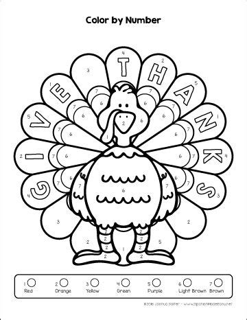 Disney color by numbers coloring pages. Thanksgiving Turkey Coloring Sheets (English and Spanish ...