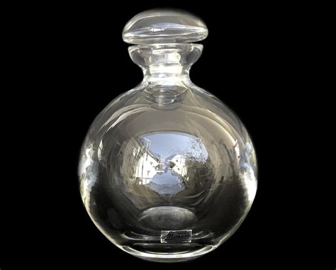 Moser Labelled Rudolf Eschler Culbuto Clear Glass Art Deco Ball Decanter 1930s Art Glass Czech