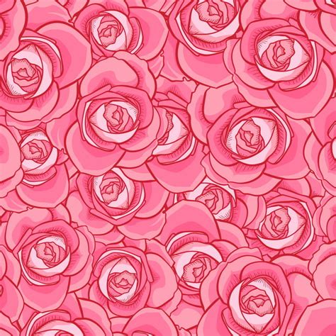 Rose Seamless Pattern Flower Seamless Pattern Vector Floral Seamless Pattern Flower Background ...