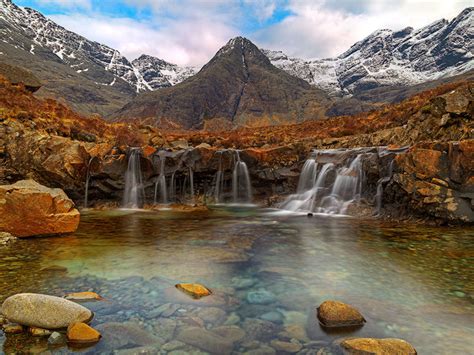 Fairy Pools Isle Of Skye Scotland Desktop Wallpaper Backgrounds Free