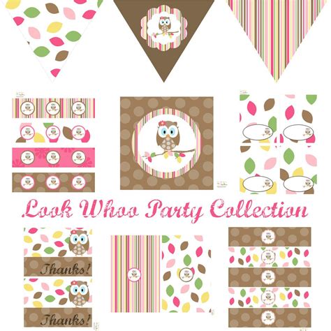 Actually if you are uncertain of where to begin with the owl baby shower diy party printables creativestationery or do not realize what you are searching for, visiting our articles may be a great. Look Whoo Owl Full PRINTABLE Decor for Birthday Party or Baby Shower DIY Decorations by BeeAndDa ...