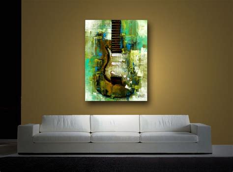 Made To Order Original Guitar Painting Music Lover Etsy