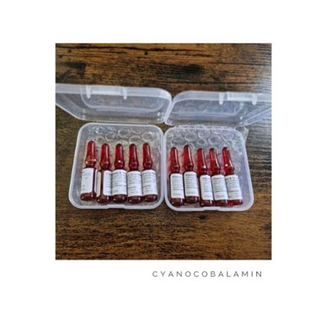 Vitamin B12 Ampoules 1000ug1ml Cyanocobalamin X10 Ampoules Etsy Uk