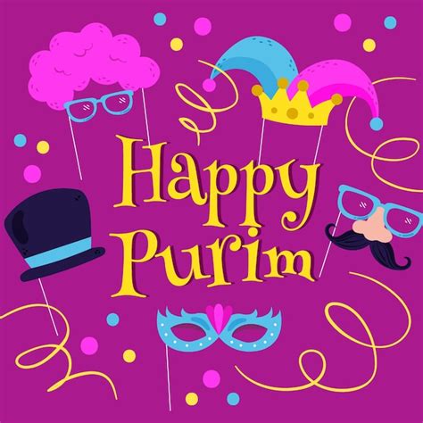 Free Vector Hand Drawn Happy Purim Day Illustration With Celebration